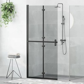 vidaXL Parede de chuveiro walk-in Preto 90 x 6.5 x 190 cm