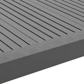 Perfis angulares p/ pavimento em WPC 5 pcs 170 cm cinzento