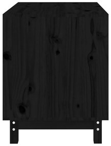 Casota para cães 70x50x62 cm madeira de pinho maciça preto