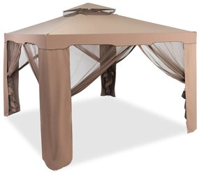 Toldo retrátil telescópico com manivela manual - bege