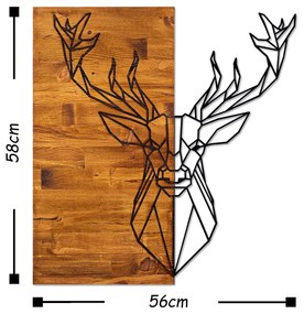 Acessório Decorativo de Parede Deer1 – Nogueira – 56 x 58 cm