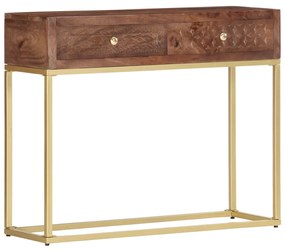 Mesa consola 90x30x75 cm madeira de mangueira maciça