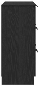 Buffet de Carvalho Preto vidaXL 60x30x70 cm em Madeira Fabricada