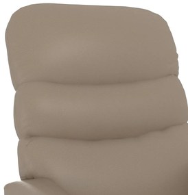 Poltrona massagens reclinável elétrica couro artif. cappuccino