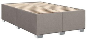 Cama com molas/colchão 120x200 cm tecido castanho-acinzentado