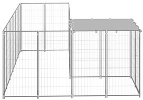 Canil 4,84 m² aço prateado