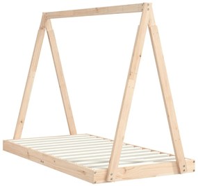 Estrutura de cama infantil 80x160 cm pinho maciço