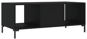 Mesa de centro 102x50x40 cm madeira processada preto