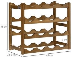 Garrafeira/Suporte Beleze para 16 Garrafas em Bambú - Design Natura