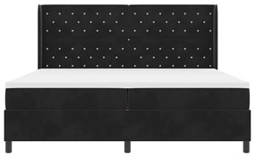 Cama Box com Colchão vidaXL Preta 200x200 cm Veludo