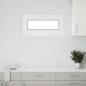 vidaXL Janela de porão RISOR 80x40 cm basculante 2 vidros branco