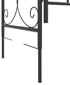 Arco de jardim c/ portão 108x45x235 cm aço preto