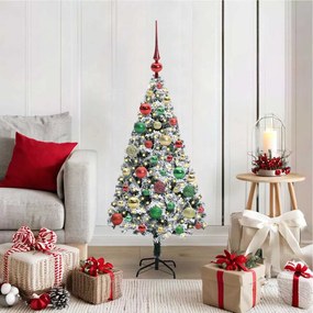 vidaXL Árvore de Natal Artificial Branco 120 cm PVC, Aço e Plástico