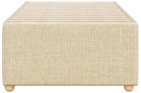 Estrutura de cama sem colchão 90x200 cm tecido creme
