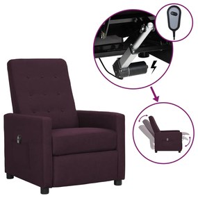 vidaXL Poltrona elétrica reclinável tecido roxo