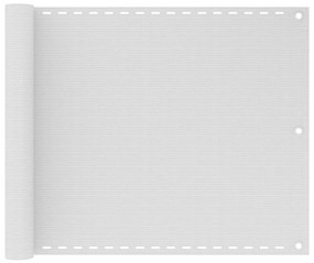 vidaXL Tela varanda HDPE 75x400 cm branco