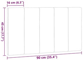 Almofadão de cabeceira 90 cm tecido preto