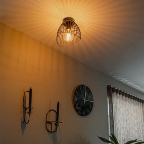 Candeeiro de teto design preto 20cm - Pua