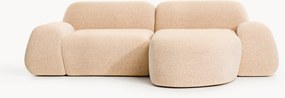 Sofá de canto modular em bouclé Wolke (3 lugares)