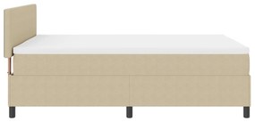 Cama Box Spring com Colchão Verde Claro Cinza 140x200 cm Tecido Cordur