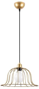 Candeeiro de Teto Boey – Dourado Brilhante – 35 x 35 x 121 cm