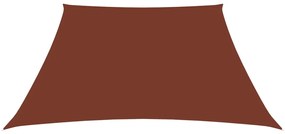 Para-sol estilo vela tecido oxford trapézio 2/4x3 m terracota