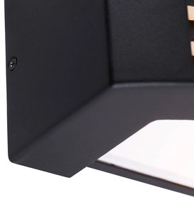 LED Candeeiro de parede exterior inteligente preto IP44 com Wi-Fi A60 - Hurricane Moderno