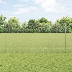 vidaXL Cerca de Fio Soldado com 44 Postes U Prateada 1.2x50 m Aço