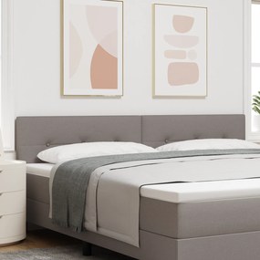 Cabeceira LED vidaXL com botões capitonê em taupe 100 cm de tecido