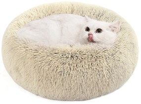 Cama para cães Ø 50 cm com estofamento macio cáqui