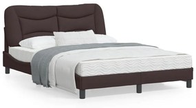 vidaXL Estrutura de cama com LED sem colchão 120x200 cm tecido