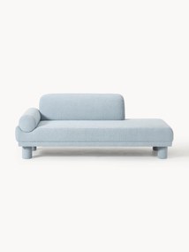 Sofá com chaise longue em bouclé Lilo