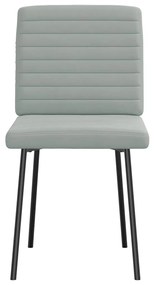 Cadeiras de jantar 4 pcs veludo cinzento-claro