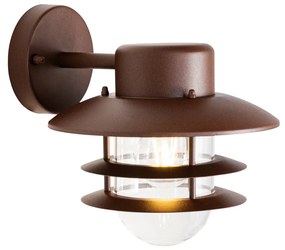 Candeeiro de parede industrial castanho enferrujado IP44 - Shell Industrial