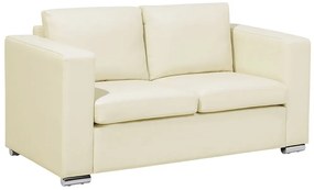 Conjunto de sofás com 6 lugares em pele creme HELSINKI Beliani