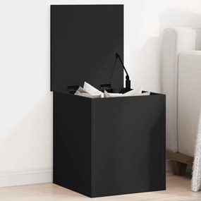 vidaXL Caixa de arrumação 40x42x46 cm derivados de madeira preto