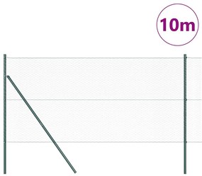 Cerca Hexagonal vidaXL Verde 1x10 m Aço