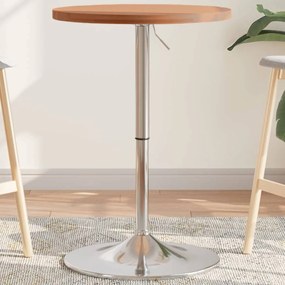 vidaXL Mesa de bar Ø50x90,5 cm madeira de faia maciça