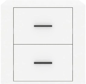 Mesa de cabeceira 50x39x47 cm branco brilhante
