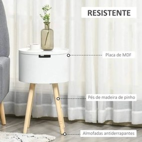 Mesa de Apoio Tamp – Branco – Design Nórdico