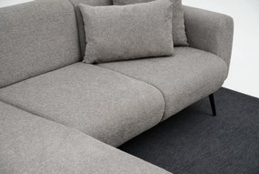 Sofá de Canto Side – Cinzento Claro – 252x77x82 cm
