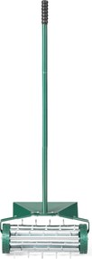 Aireador de Relva "Verde" com Rodas e Púas de 46 cm - Ferramenta para