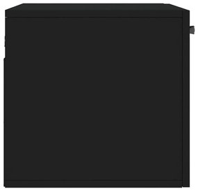 Armário de parede 60x36,5x35 cm derivados de madeira preto