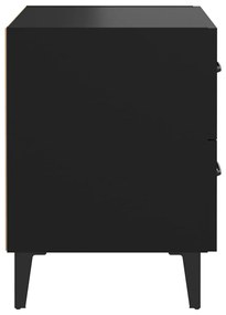 Mesas de cabeceira 2pcs 40x35x47,5 cm preto