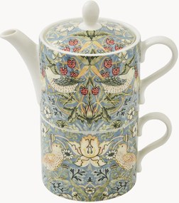 Conjunto de chá em porcelana Strawberry Thief, 1 pessoa
