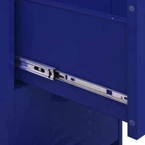 Armário de arrumação aço 42,5x35x101,5 cm azul-marinho