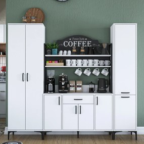 Armário Multiusos JE150 – Branco – 220x198,6x40 cm