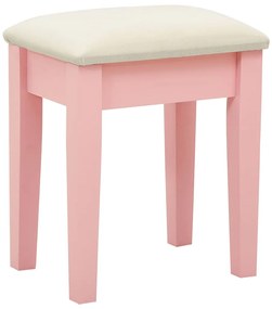 Toucador c/ banco 65x36x128 cm MDF e madeira de paulownia rosa