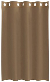 Cortinas de voile com ilhós 2 pcs castanho-claro