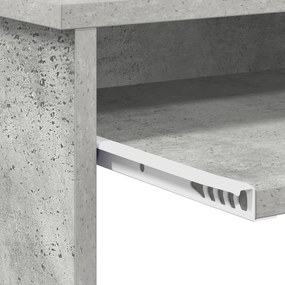 Secretária com Armazenamento Cinza Claro 120,5x44x88,5 cm Madeira Enge